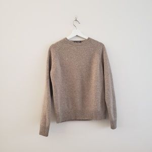 J. Crew Women's Light Beige Scoop Neck Sweater